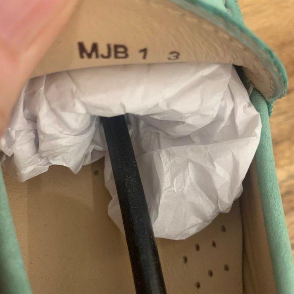 MARC JOSEPH NEW YORK GIRL'S POWDER GREEN LEATHER BROADWAY LOAFERS 13-NICE! - Picture 12 of 13